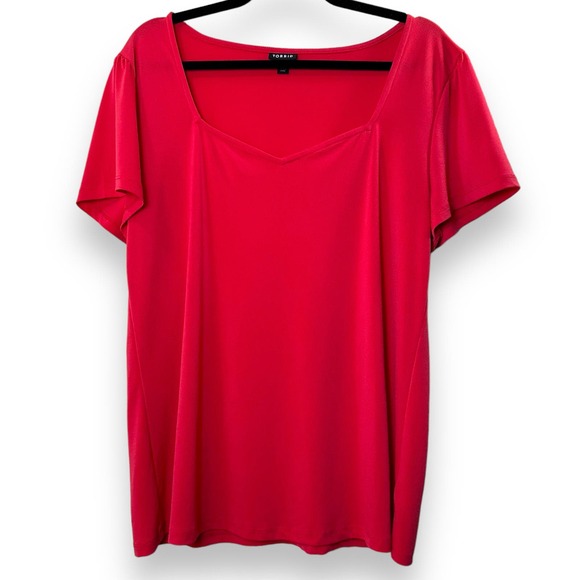 torrid Tops - Torrid Coral Top Sweetheart Neckline Womens Size 1 (14/16) Basic Casual Everyday